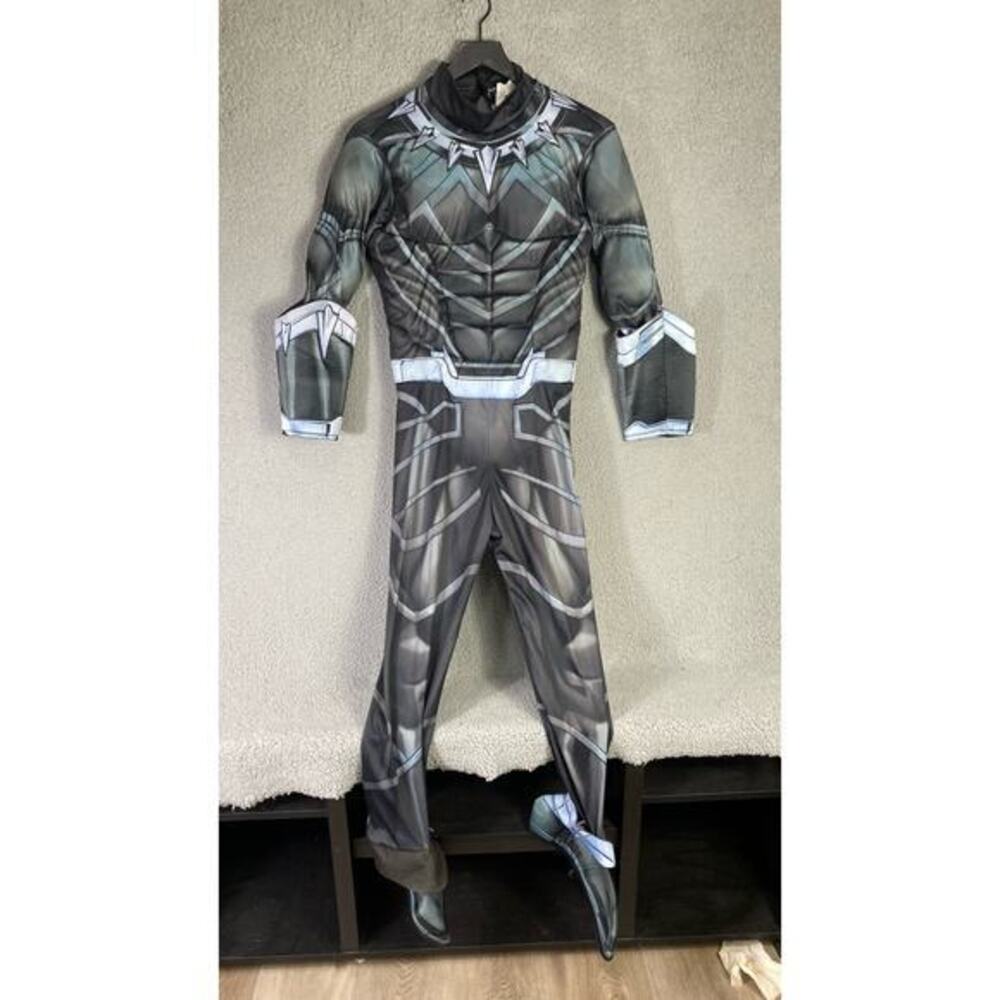 Marvel Black Panther Kids Costume Bodysuit Unisex‎ Size L Superhero Halloween - Picture 6 of 12